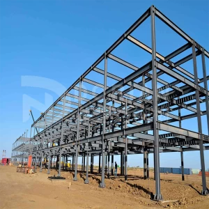 large Span Low Cost And Fast Assembling Prefab Steel Frame Warehouse Metal Building