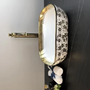 Electroplated bathroom sink colorful art basin