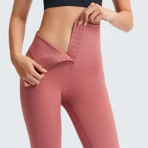 New Design 2 In 1 Adjustable Hooks Tummy Control Waist Trimmer Women Fitness Butt Lifter Yoga Pants