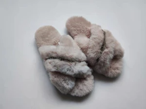 Women's Comfy Faux Fur House Slipper Scuff Memory Foam Slip on Anti-Skid Sole