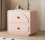Modern Kids Night Stand Plywood Bedside Table With Drawer For Bedroom Furniture
