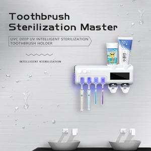 Toothbrush Holder with Toothpaste Dispenser