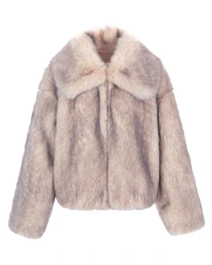 Ladies’ faux fur jacket(T84205)