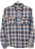 100% Cotton Men's Indigo Full Sleeve Shirt With Double Pocket Comfortable For Casual Wear