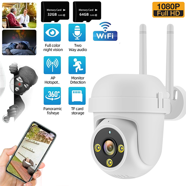 Buy Dual Lens Wireless Wifi Security Camera Pan Tilt 1080p 2mp Auto ...