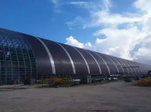 Space Frame Steel Structure for Construction of 126-Meter Span Project of Steel Space Grid Power Plant