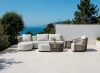 Contemporary Outdoor Sofa Set with Durable Aluminum Frame