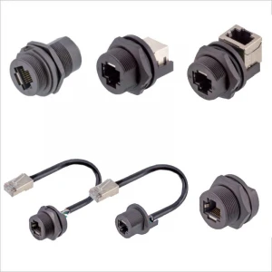 RJ45 front mount Waterproof Panel Cable Connector Ethernet Network|CAZN China Factory