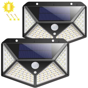 Nenoble Manufacture 2020 new design 100 led outdoor vintage solar sensor wall light