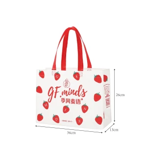 Non- Woven Bags Red And White