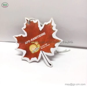 Maple Leaf Paper Air Freshener CMYK Printing Wholesale Price