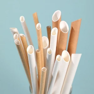 Top quality paper straws jumbo brown white wholesale oem bubble tea strong disposable straw bulk for restaurants wedding