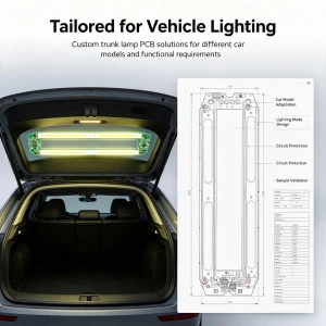 Custom Size Car Trunk LED Light PCB Board | Voltage Adaptation Brightness Control Custom Function Mode With Sample Test