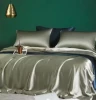 100% Mulberry Silk Bedding Set Luxury Color Block 500TC Soft Skin‑friendly Bed Linen