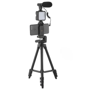 new smartphone vlog kit light live streaming microphone video tripod vlogging kit