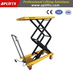 China Manufacure 800kgs Double Scissor Lift Table Truck Forklift