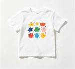 Kids' Cartoon Print Cotton Short Sleeve T-Shirt for Boys and Girls
