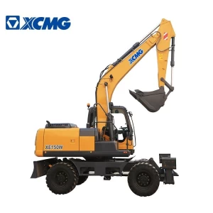 XCMG 15 ton excavator XE150WB hydraulic wheel excavator with 0.58cbm bucket