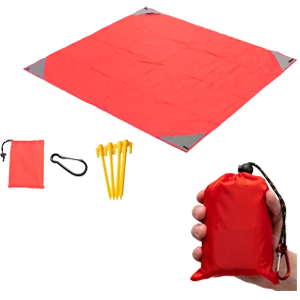 Outdoor Large Beach Mat with Pocket