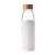Import 500ml BPA-free Bamboo Lid Glass Water Bottle Drinking Water Bottle With Silicone Sleeve And  Customized Color from China