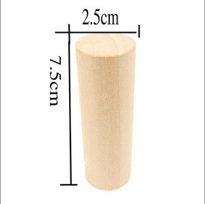 1 inch Wood Cylinder for kids toy parts wooden cylinder blocks toy