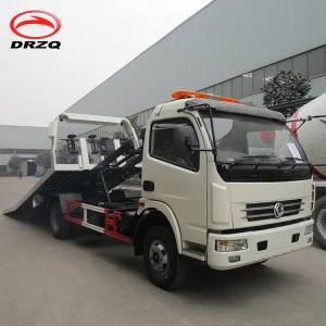 1 pull 2 cars Tow wrecker truck 4X2 truck mounted Recovery Vehicle with Siren and top mounted Alarm