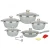 Import 10 pcs cast cooking pots pan aluminum non stick cookware sets from China