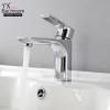 100% brass body Lifting basin faucet with filter Deck Mounted single handle chrome basin faucet with Zinc Alloy  handle