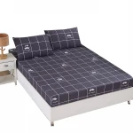 100% cotton single printed fitted bed sheet