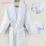100% Cotton Terry/Coral Fleece/Waffle Wholesale Hotel Women Bathrobe