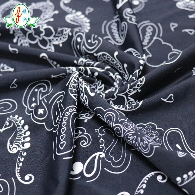 100% Polyester Material and Weft Knitted Type Ity polyester print knitting fabric