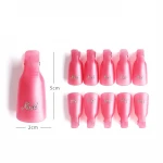 10pcs/box reusable uv gel nail polish remover cap clips set plastic nail art remover clip tool