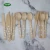 Import 12PK Disposable Biodegradable silver dot wooden cutlery set fork spoon knife for dinner from China