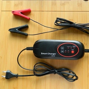 12V 2A 4A Intelligent auto Car Battery Charger Voltage Rechargeable Battery Power Charger 100-220V Automatic Power Supply