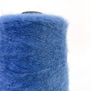 1/5.8Nm textile dyed knitting strech elastic fancy melange cotton cone super chunky wool mohair crocheting blended yarn for sale