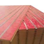 16mm Slotted decorative wall panel / melamine slot mdf board / PVC grooved mdf for shop
