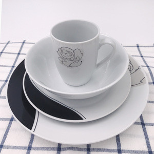 16pcs  simple style hotel restaurant ceramic dinner set wholesale dinnerware