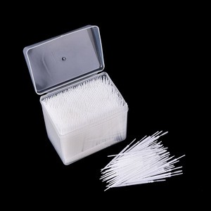 1Box 1100pcs 6.5cm single Head Toothpicks Oral Dental Tooth Pick Floss Interdental Brush Disposable Oral Care Eco-Friendly white