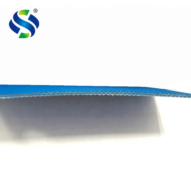 1mm blue/green/black flat belt fabric PVC Non rubber polyurethane conveyor belt price