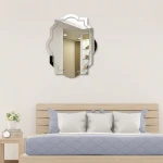 1PC 28X22.5CM 3D Acrylic Mirror Wall Sticker Polygon Self-adhesive DIY Mural Home Bedroom Wall Decoration Mirror Sticker