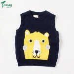 2-6T Baby Boys Top Sleeveless Sweaters 2018 Fashion Style Kids Boys Pullover Knitted Vest Waistcoat
