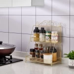 2-story living room iron basket storage shelf shop display rack cosmetic rack kitchen shelf storage rack
