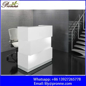 2018 American style high gloss modern salon reception counter for sale