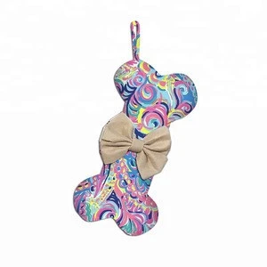 2018 New Arrival Lilly Pulitzer Christmas Pet Stockings
