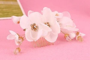 2018 New Design Fashion Hair comb Wedding Flower Hairpins Bridal Hair Clip Comb Jewelry