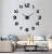 Import 2019 hot acrylic wall clock for home decor and promotion round plastic mirror digital clock from China