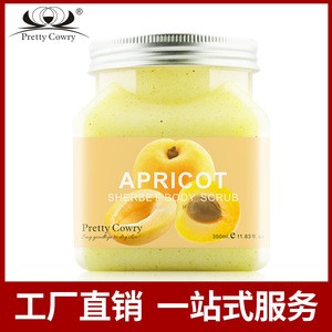 2020 high quality private label 100% anti aging exfoliating Yellow peach facial body scrub