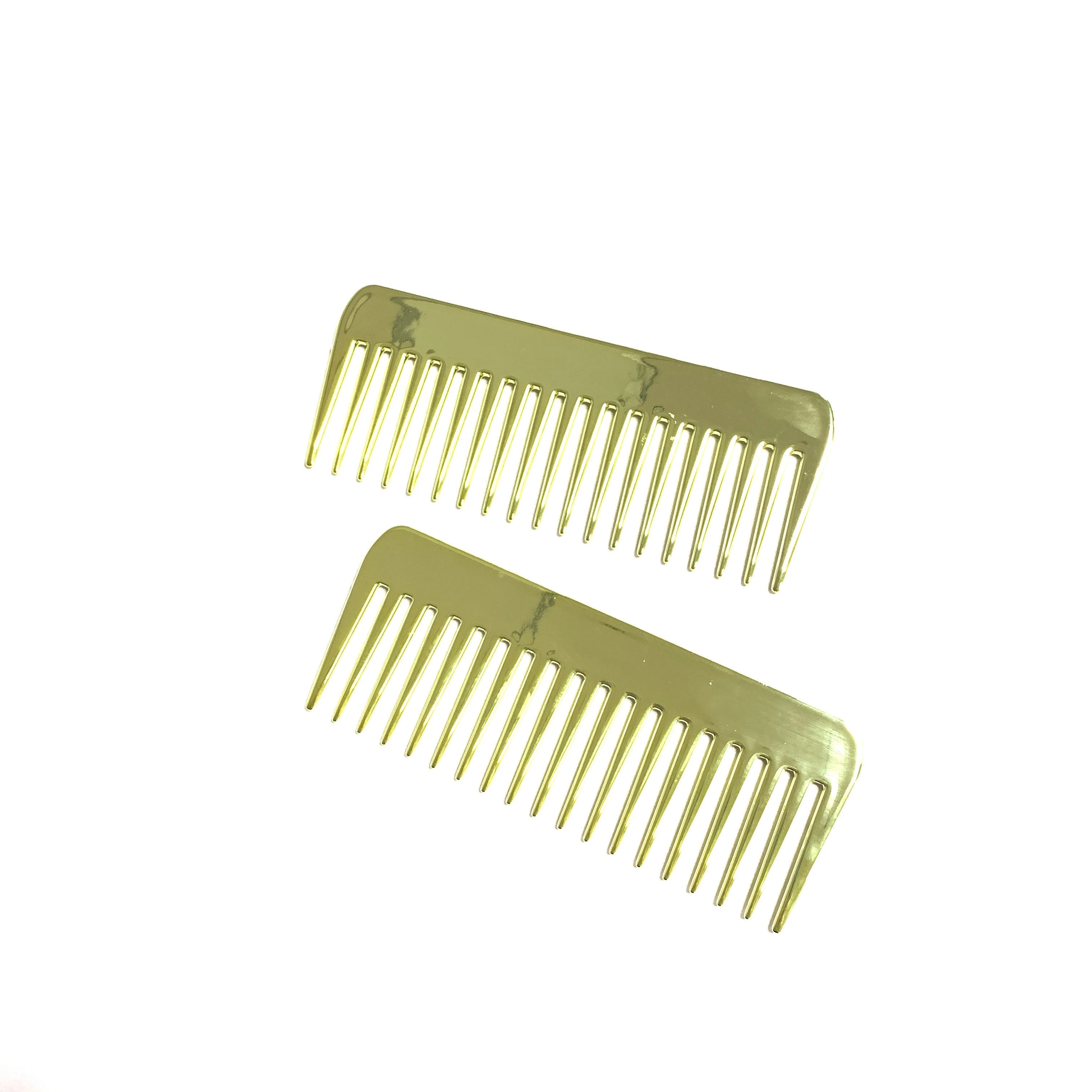 2020 New Comb Plastic Gold Wide Tooth Comb Hair Brush Tangle Gold Rose Gold Hair Comb