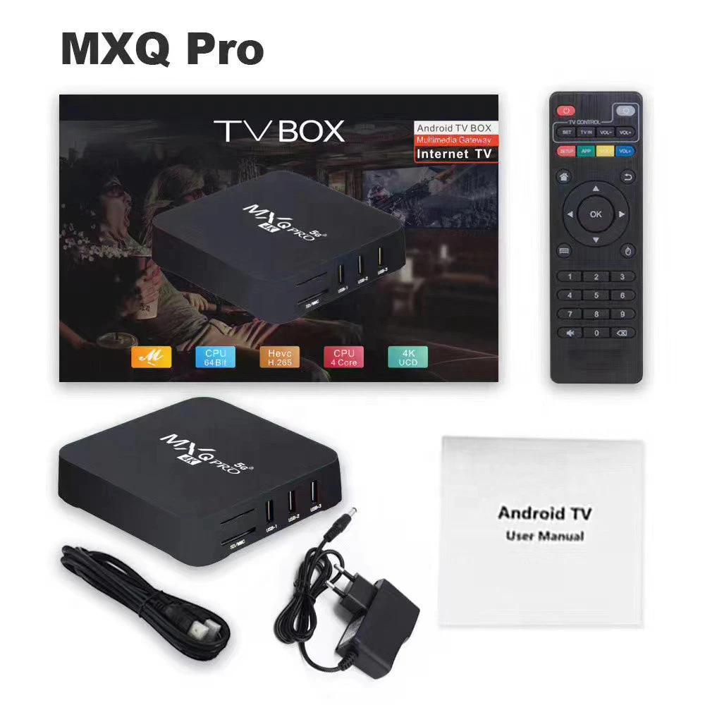2020 new Wholesale MXQpro5G wifi 4k Set-top Box,HD Youtub Media Player tv box