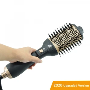 2020 Newest Private Patent Hot Air Brush One-Step Hair Dryer Brush with Smaller Handle